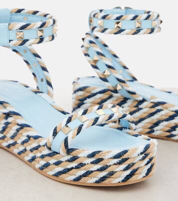 Rockstud Torchon espadrille sandals | Valentino Garavani