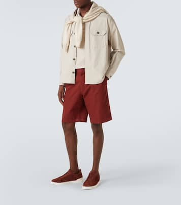 Triple Stitch Low suede sneakers | Zegna
