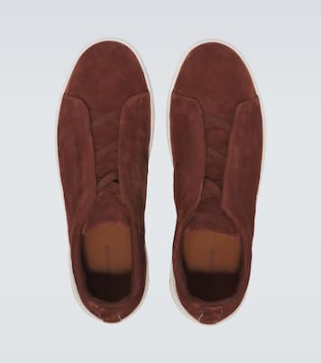Triple Stitch Low suede sneakers | Zegna