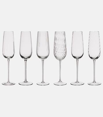 Tolomeo set of 6 champagne flute glasses | NasonMoretti