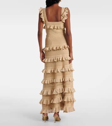 Illuminate ruffled tiered maxi skirt | Zimmermann