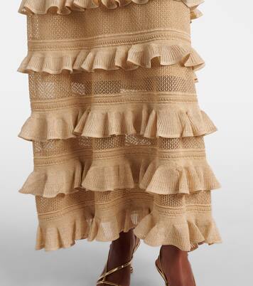 Illuminate ruffled tiered maxi skirt | Zimmermann
