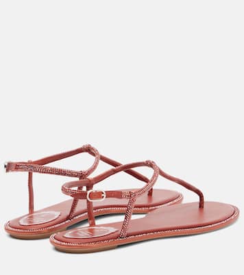 Sandalen Diana aus Satin mit Kristallen | Rene Caovilla