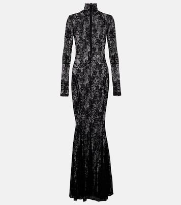 Semi-sheer lace gown | Norma Kamali