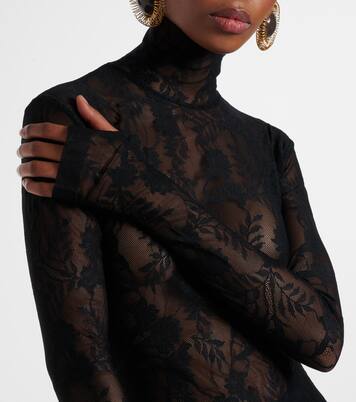 Semi-sheer lace gown | Norma Kamali