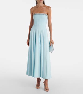 Verziertes Cocktailkleid Aldina aus Crêpe | Costarellos