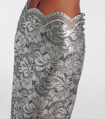 Jupe midi en dentelle | Rabanne