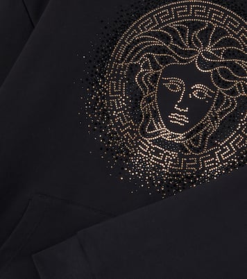 Medusa embellished cotton fleece hoodie | Versace Kids