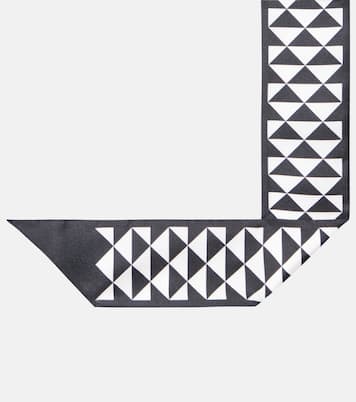 Printed silk twill scarf | Prada