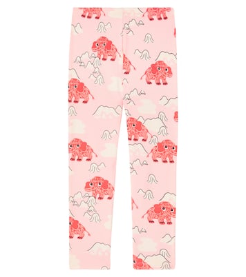 Mammoths printed cotton-blend leggings | Mini Rodini