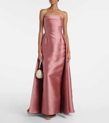 Robe bustier longue en satin | Solace London