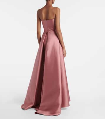 Robe bustier longue en satin | Solace London