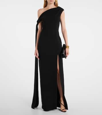 Robe longue Irina en crêpe | Solace London