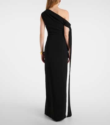 Robe longue Irina en crêpe | Solace London