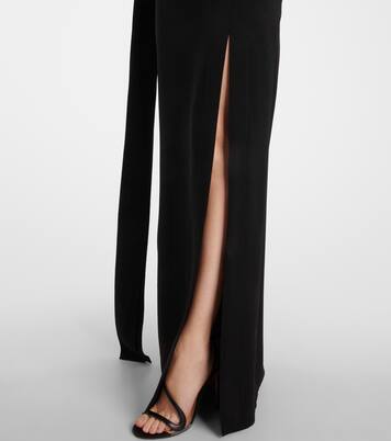 Robe longue Irina en crêpe | Solace London