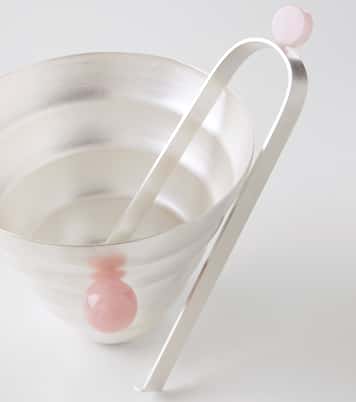 Silver-plated ice bucket and tongs set | Natalia Criado