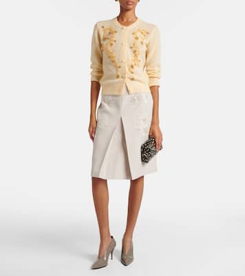 Cardigan en alpaga et laine mélangés à perles | Jacques Wei