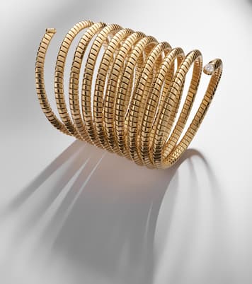 Trisolina 18kt gold bangle with diamonds | Marina B