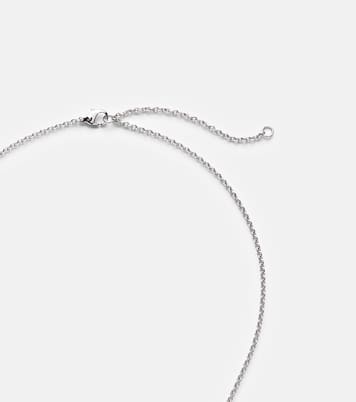 18kt white gold necklace with pearls and diamonds | Mikimoto
