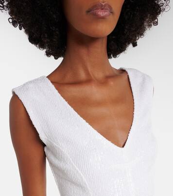 Robe aus Mesh mit Pailletten | Norma Kamali