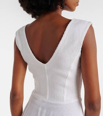 Robe aus Mesh mit Pailletten | Norma Kamali