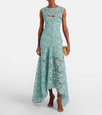 Janica silk lace gown | Costarellos