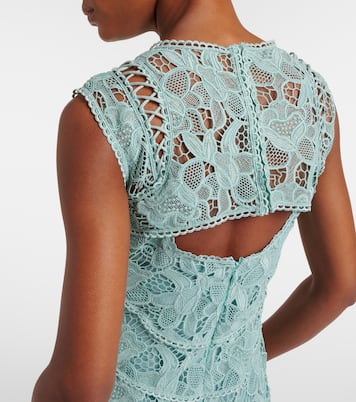 Janica silk lace gown | Costarellos