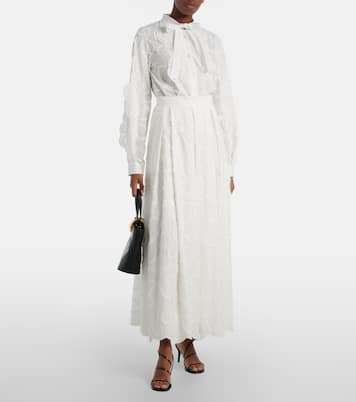 Bestickter Maxirock aus einem Baumwollgemisch | Elie Saab