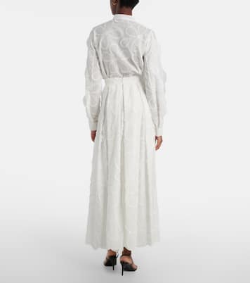Bestickter Maxirock aus einem Baumwollgemisch | Elie Saab