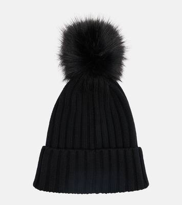 قبعة بيني من الصوف الخام بحبكة مضلعة | Moncler