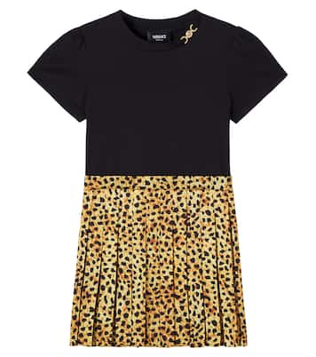 Kleid aus Baumwoll-Jersey und Twill | Versace Kids