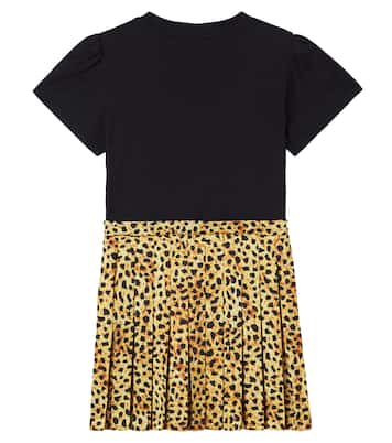 Kleid aus Baumwoll-Jersey und Twill | Versace Kids