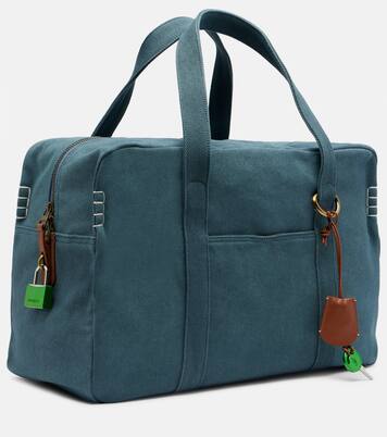 Small leather-trimmed canvas weekender | JW Anderson