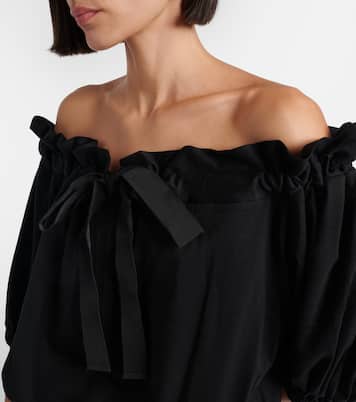 Robe en faille de coton à col lavallière | Patou