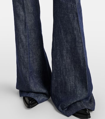 Pantaloni flared Rhein in lino | Gabriela Hearst