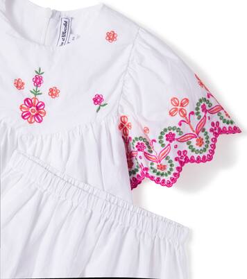 Embroidered cotton top and shorts set | Tartine et Chocolat