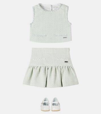 Top Bon Ton in bouclé di misto cotone | Monnalisa