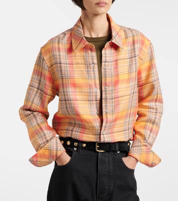 Twilight linen shirt with moonstone | God's True Cashmere