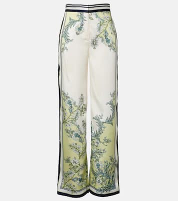 Grigore floral twill palazzo pants | Veronica Beard