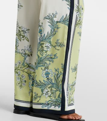 Grigore floral twill palazzo pants | Veronica Beard