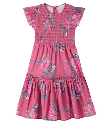 Ester floral shirred cotton dress | C'era Una Volta