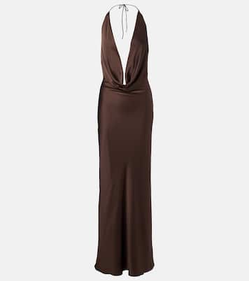 Draped chiffon maxi dress | Rotate
