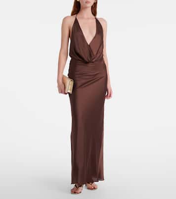 Draped chiffon maxi dress | Rotate