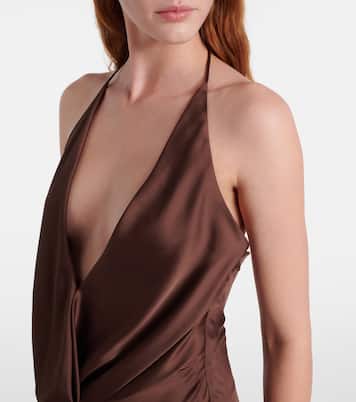 Draped chiffon maxi dress | Rotate