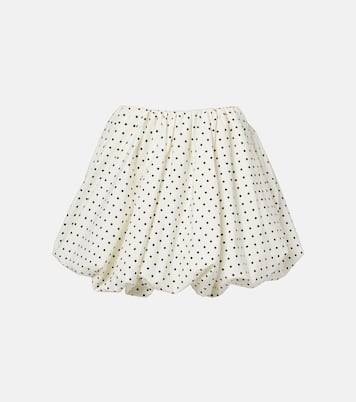 Balloon polka-dot poplin miniskirt | Rotate