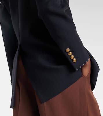 Double-breasted wool gabardine blazer | Saint Laurent