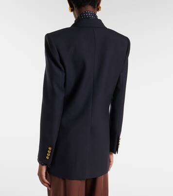 Double-breasted wool gabardine blazer | Saint Laurent