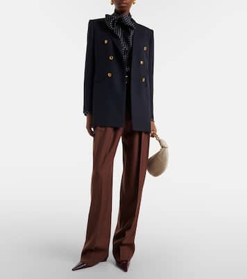 Double-breasted wool gabardine blazer | Saint Laurent