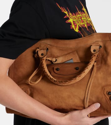 Henkeltasche Le City Medium aus Veloursleder | Balenciaga