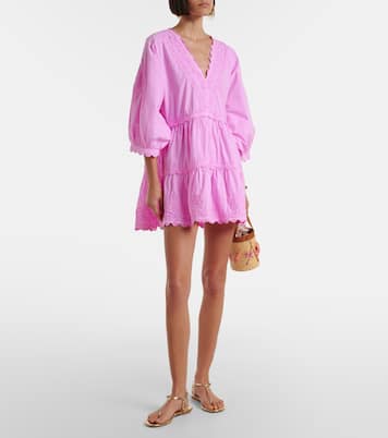 Vestido corto de algodón bordado | Juliet Dunn